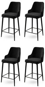 Set de scaune de bar Enox Anthracite, 4 buc., 4 buc
