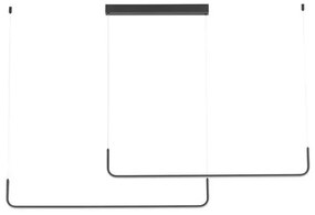 Lustra LED suspendata liniara Strita negru