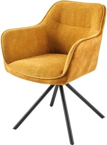 Set de 2 scaune pivotante Verona, galben mustar