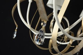 Candelabru elegant cu 12 brate, design modern Intreccio alb MYARM010-12-W
