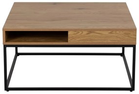 Măsuță de cafea în culoare naturală închisă cu blat cu aspect de lemn de stejar 80x80 cm Willford – Actona