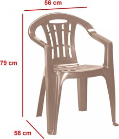 Set de mobilier de grădină Balorca 4+1 în culoarea cappuccino