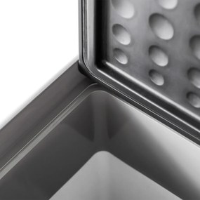 HOMCOM Frigider Auto de 50L cu Panou Touch, Mâner și 2 Roți, 58.6x37.8x54.5 cm, Gri | Aosom Romania