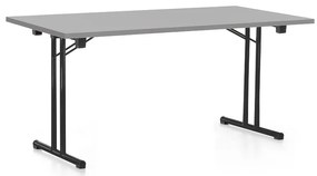 Masă plianta 160 x 80 cm, picioare negre, gri deschis