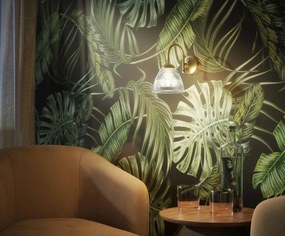 Aplica de perete stil neoclasic din alama si sticla Elide