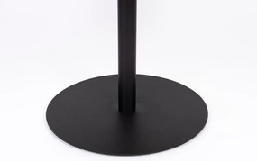 Măsuță de cafea neagră rotundă cu blat cu aspect de lemn de stejar ø 56 cm Yuri M – White Label