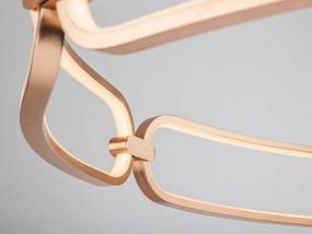 Lustra LED suspendata design ultra-modern 47cm Colette auriu roze