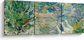 Tablou - Berthe Morisot, Girl in a Boat with Geese, reproducere (cu ceas) (90x30 cm)
