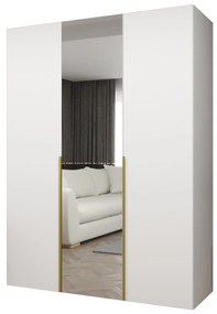 Dulap de haine 150 cm Alice 2 (alb + Auriu). 1126161