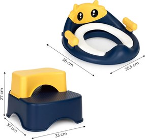 Toaletă cu scări și platformă