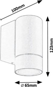 Aplică de exterior PHOENIX 1xGU10/10W/230V IP54 albă Rabalux 8120