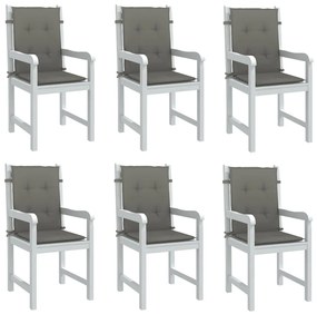 vidaXL Perne scaun cu spătar scund 6 buc. melanj gri 100x50x4cm textil