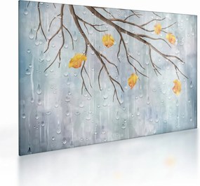 Tablou pe sticlă - Toamna ploioasă (70x50 cm)