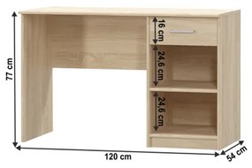 Birou  TEYO 1S Stejar Sonoma
