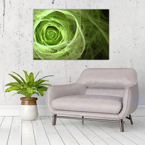 Tablou - Abstract Rose Green (90x60 cm)