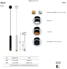 Pendul stil minimalist Spot GU10 SPLIT alb L-30cm