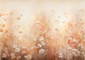 Tablou pe sticlă - Model de flori sălbatice (70x50 cm)