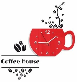 Ceas decorativ Coffee House pentru bucătărie Tmavo modrá