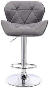 HR111W Scaun Grafit Velur Bază Cromata