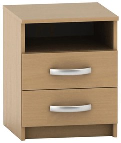 Noptieră cu 2 sertare, fag, BETTY 2 NEW BE02-018-00