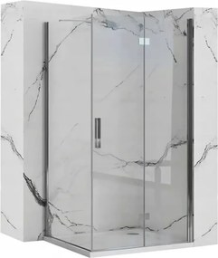 Cabina de dus dreptunghiulara cu usa pliabila Rea Molier 80x90 crom