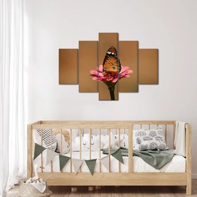 Tablou cu fluture pe floare (150x105 cm)