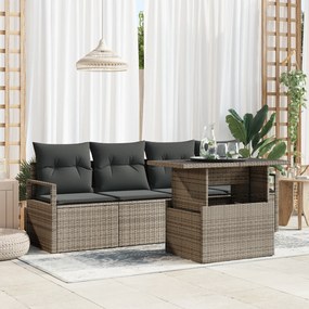 vidaXL Set de canapele pentru grădină 5 pcs Gri 100 x 55 x 73 cm