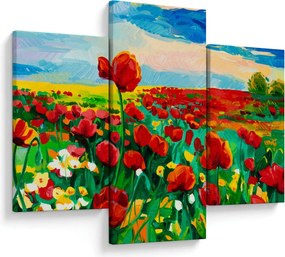 Tablou - Câmp cu maci (90x60 cm)