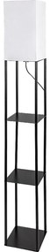 Brilagi - Lampă de podea cu polițe GRADUS 1xE27/40W/230V 150 cm negru/alb