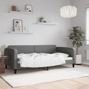 vidaXL Cadru de pat, gri închis, 100 x 200 cm, material textil