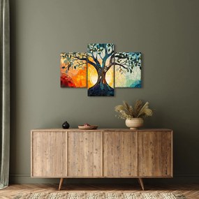Tablou – Mozaic – soare și arbore I. (90x60 cm)