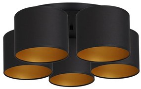 Lustră aplicată ARDEN 5xE27/60W/230V negru/auriu