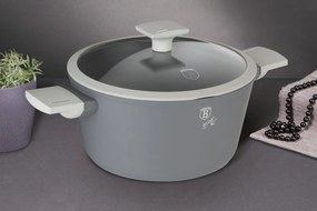 Oală antiaderentă cu titan 20 cm cu capac, 2.2 L Berlinger Haus BH 7066, Aspen Collection, pentru toate plitele