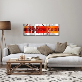 Tablou abstract (cu ceas) (90x30 cm)