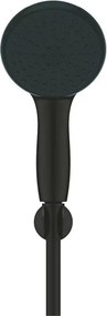 Set de dus negru mat Grohe New Tempesta 110 cu porter