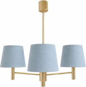 Brilagi - Lustră pe tijă MONTE 3xE27/60W/230V albastru/auriu