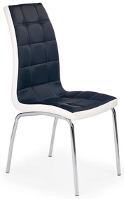 Scaun de bucaterie Lexie, negru/alb