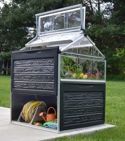 Seră de grădină mini Plant Inn cu compartiment pentru depozitare 1,18 x 1,18 m Palram - Canopia