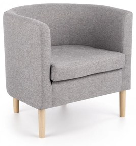 Fotoliu Clubby stofa gri/natur H64 cm