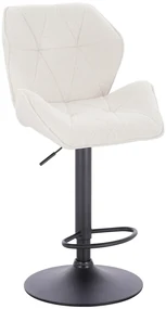 HR212W Scaun Crem Boucle cu Bază Neagră