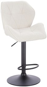 HR212W Scaun Crem Boucle cu Bază Neagră