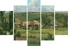 Tablou - Camille Pissarro, Landscape at Les Pâtis, Pontoise, reproducere (150x105 cm)