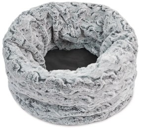 Pat pentru animale de companie gri pentru animale de companie ø 33 cm Snuggle Bed 3in1 Husky Grey S – P.L.A.Y.