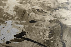 Tablou flori pictate în design sepia