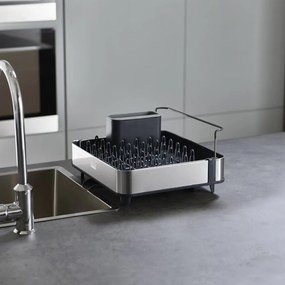 Scurgător de vase gri închis ajustabil din oțel inoxidabil 36x32 cm Extend Steel – Joseph Joseph