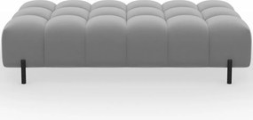 Taburet Tapitat cu Picioare Ferivo, 140x70x40cm, gri plush – Royal 18