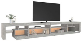 Comoda TV cu lumini LED, gri beton, 290x36,5x40 cm 1, Gri beton, 290 x 36.5 x 40 cm