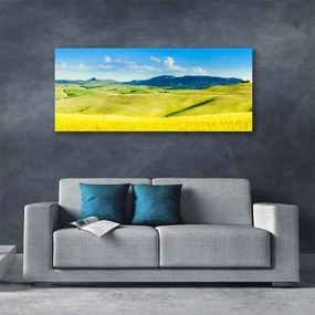 Tablou pe panza canvas Munții Peisaj Țara Verde Albastru