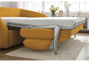 Canapea galbenă extensibilă 235 cm Cezanne – Bobochic Paris