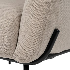 Fotoliu bej cu tapițerie din chenille Classic – Ixia